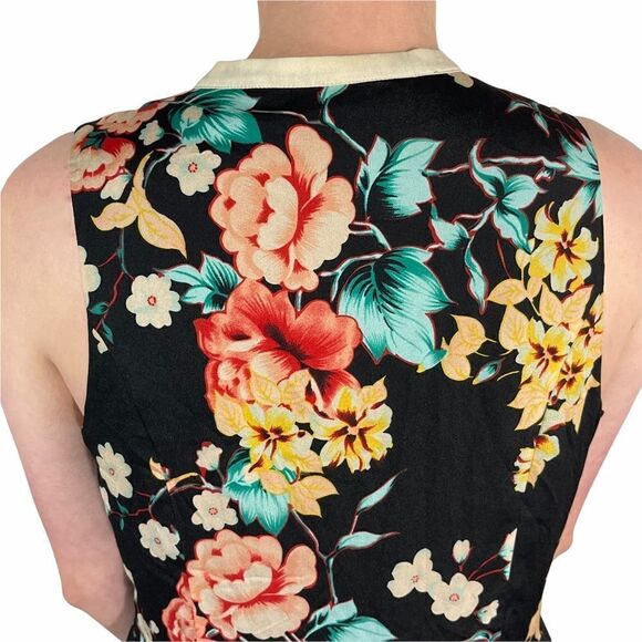 Kensie Dresses Floral Button Down Sleeveless Dress - Picture 7 of 12
